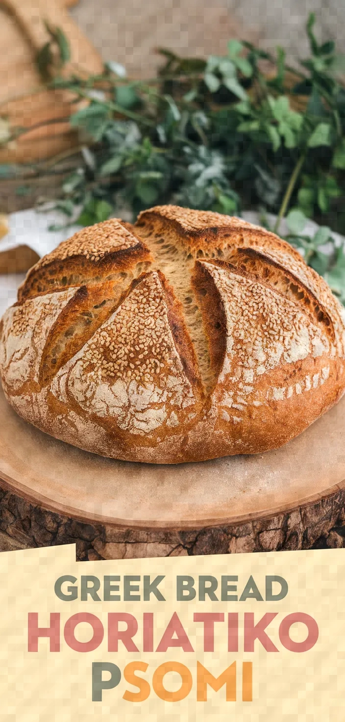 Greek Bread Horiatiko Psomi Recipe