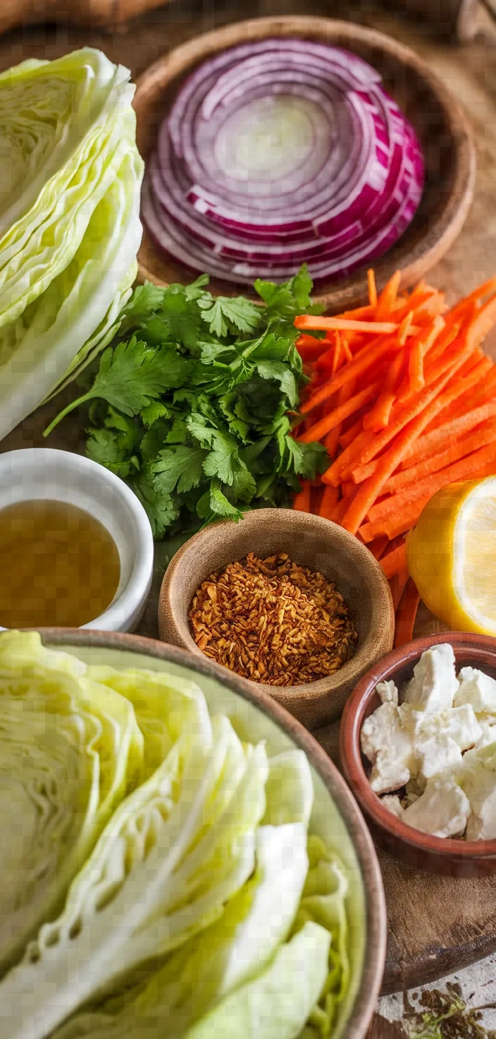 Ingredients photo for Greek Cabbage Salad Lahanosalata Recipe