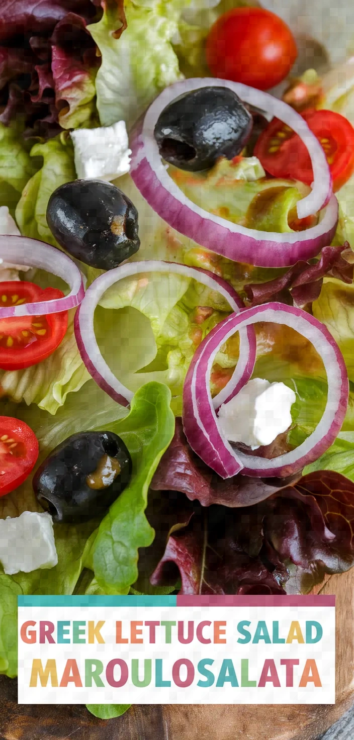 Greek Lettuce Salad Maroulosalata Recipe