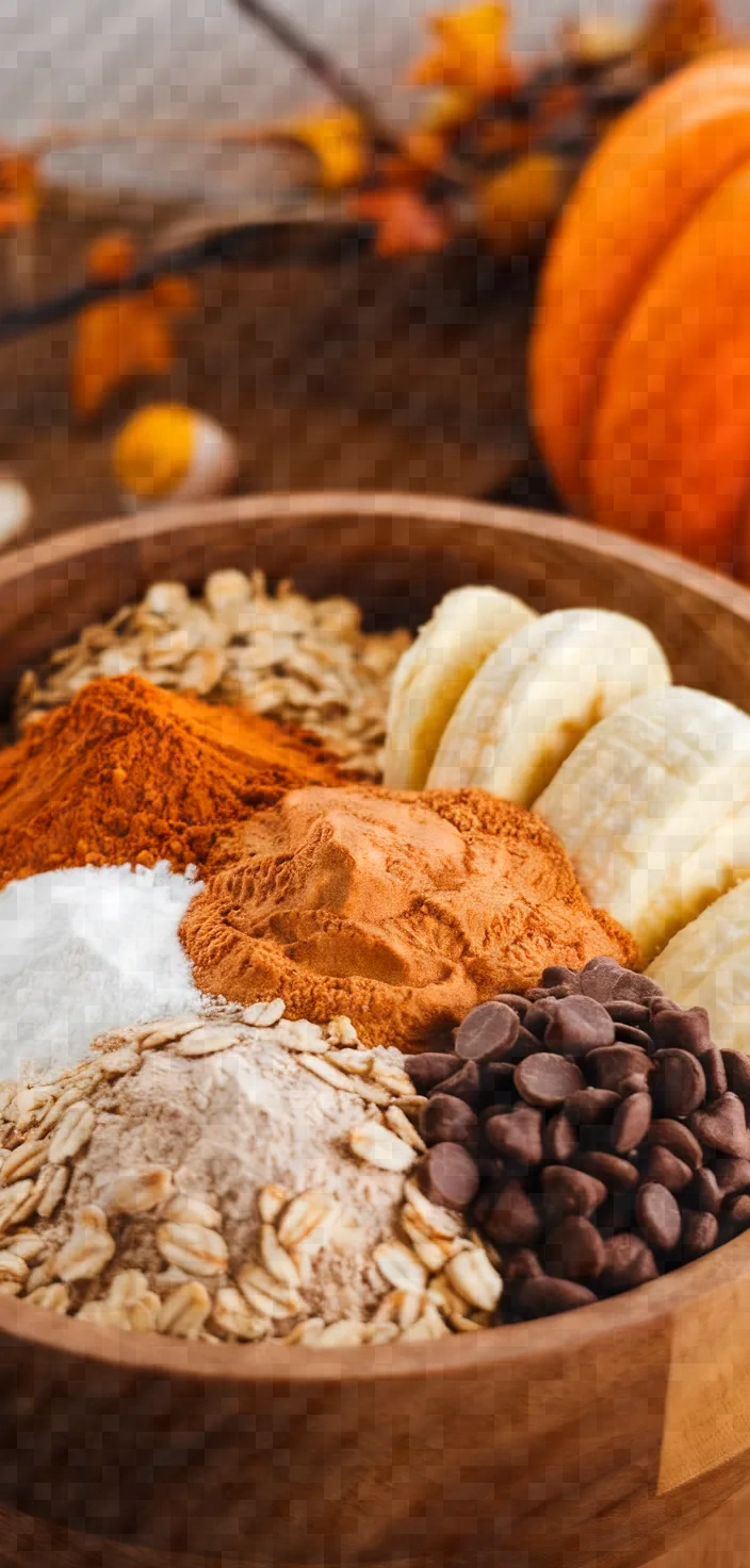 Ingredients photo for Healthy Easy Pumpkin Banana Muffins Recipe