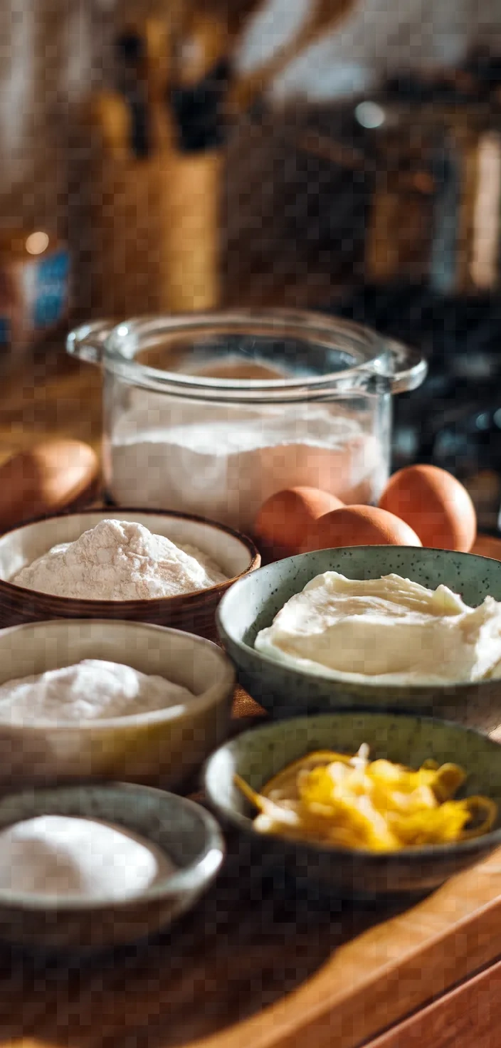 Ingredients photo for Lemon Ricotta Cake Recipe