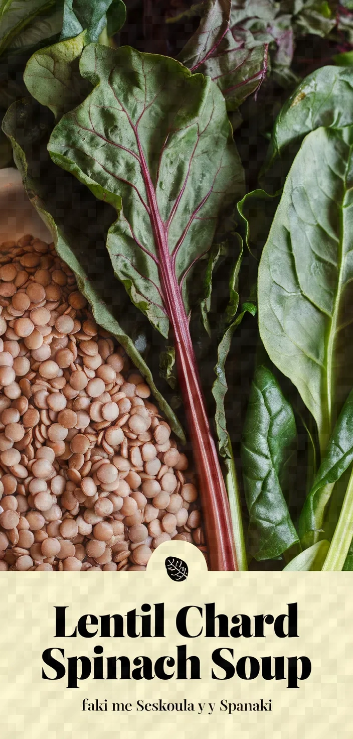 Lentil Chard Soup Faki Me Seskoula Y Spanaki Recipe