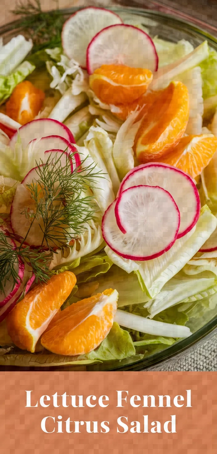Lettuce Fennel Orange Radish Salad Recipe