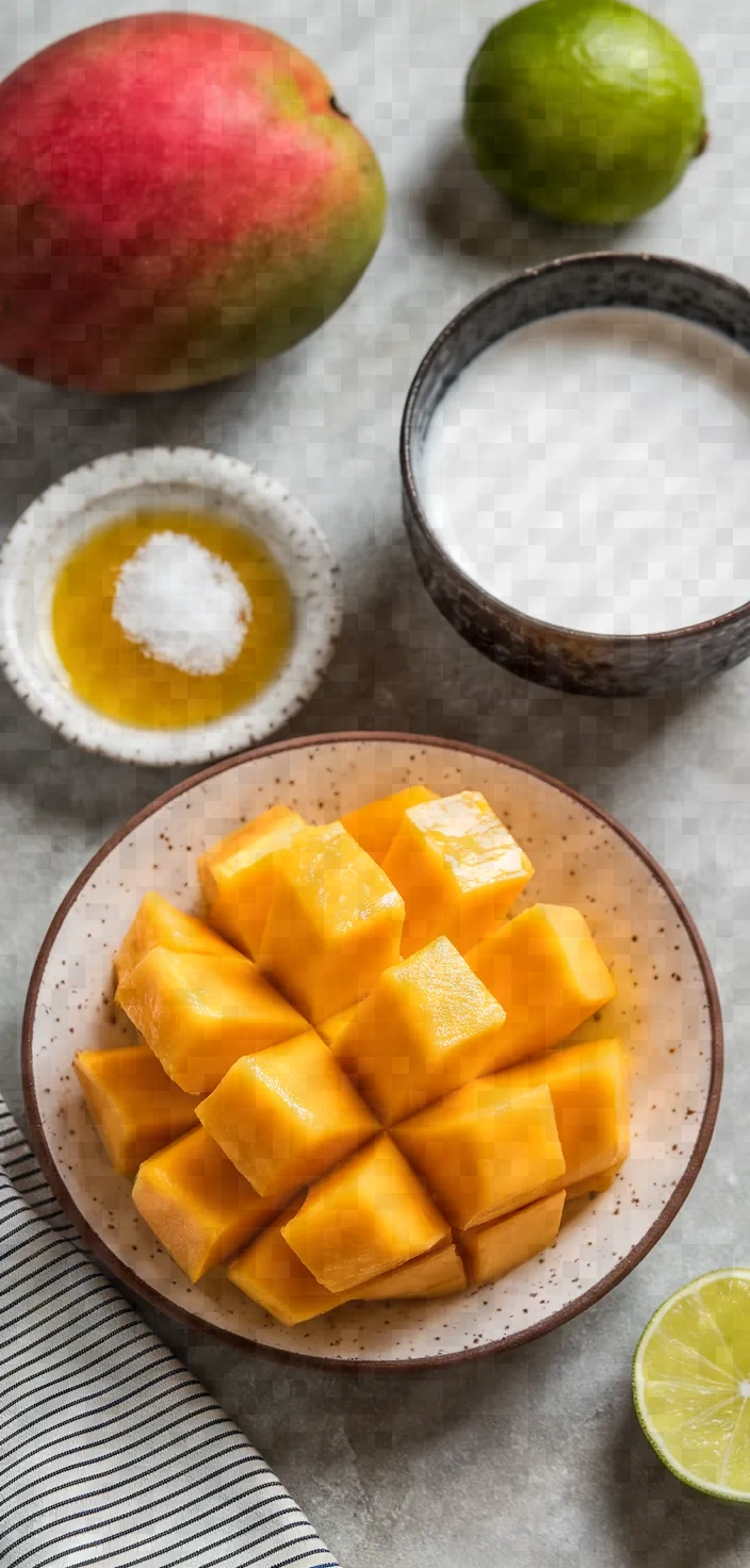 Ingredients photo for Mango Coconut And Lime Popsicles Recipe