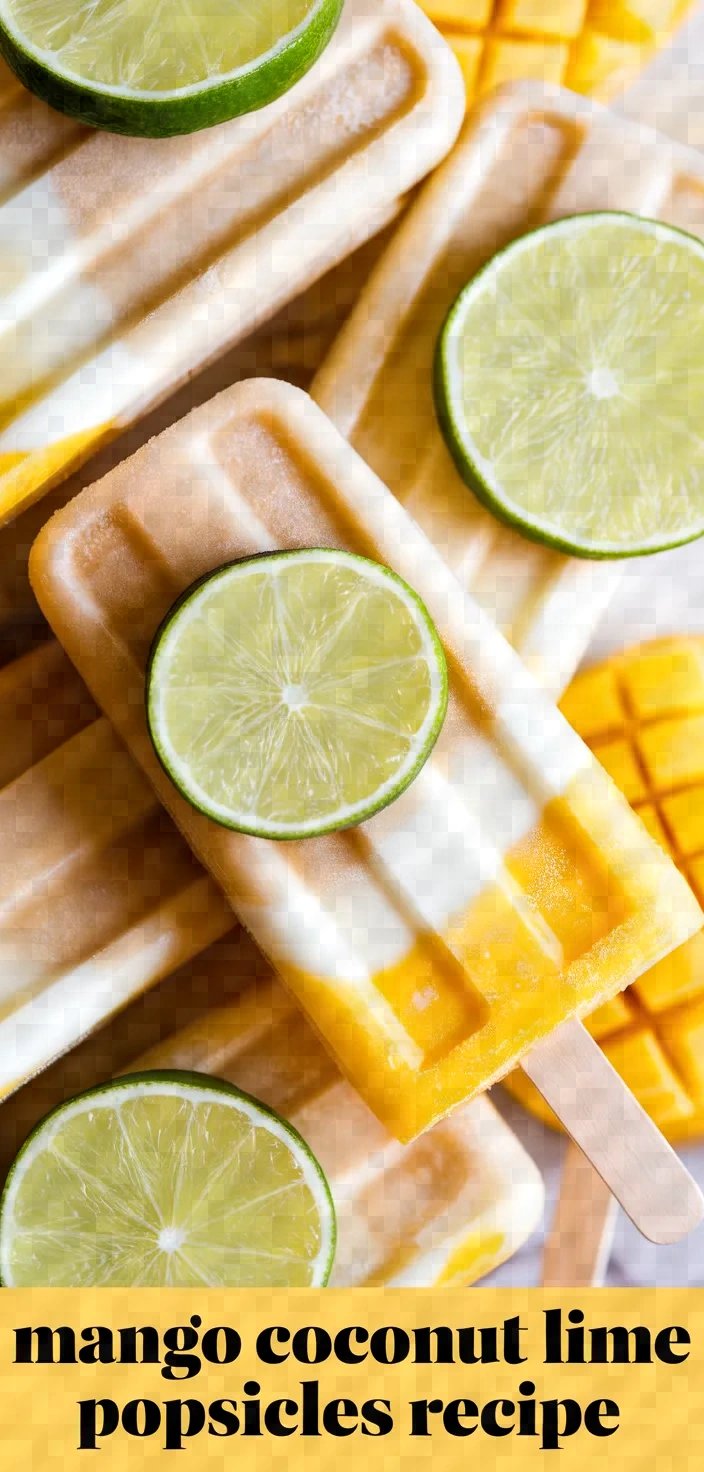 Photo of Mango Coconut And Lime Popsicles Recipe