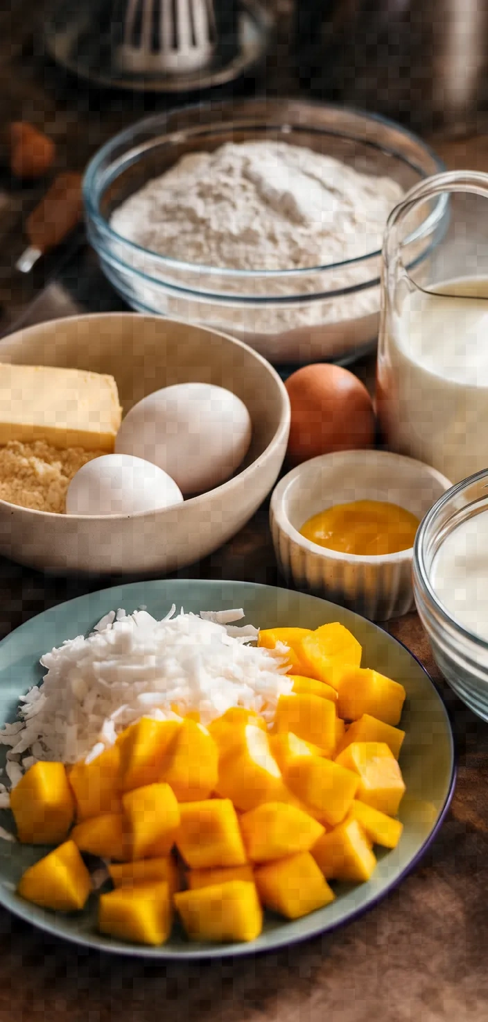 Ingredients photo for Mango Coconut Cake Recipe