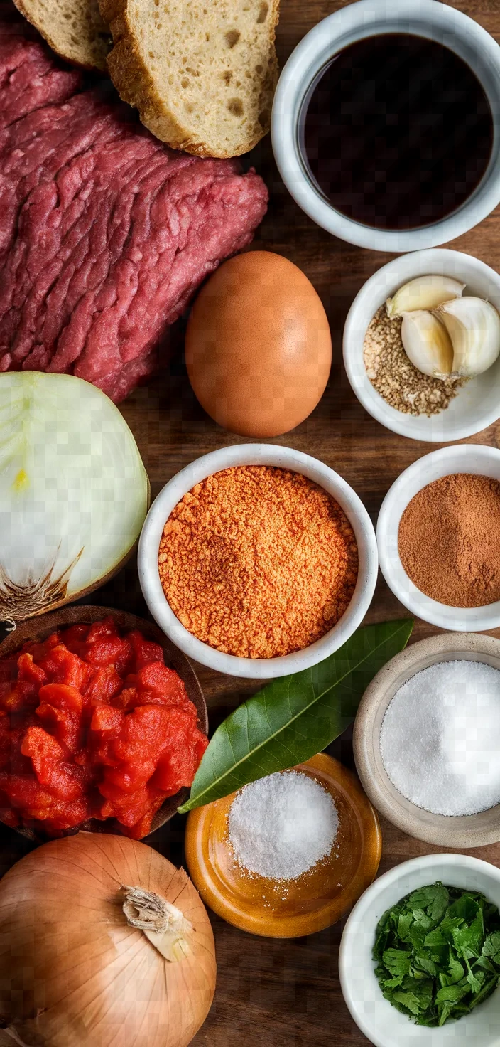 Ingredients photo for Meatball Sausages Smyrna Style Soutzoukakia Smyrneika Recipe