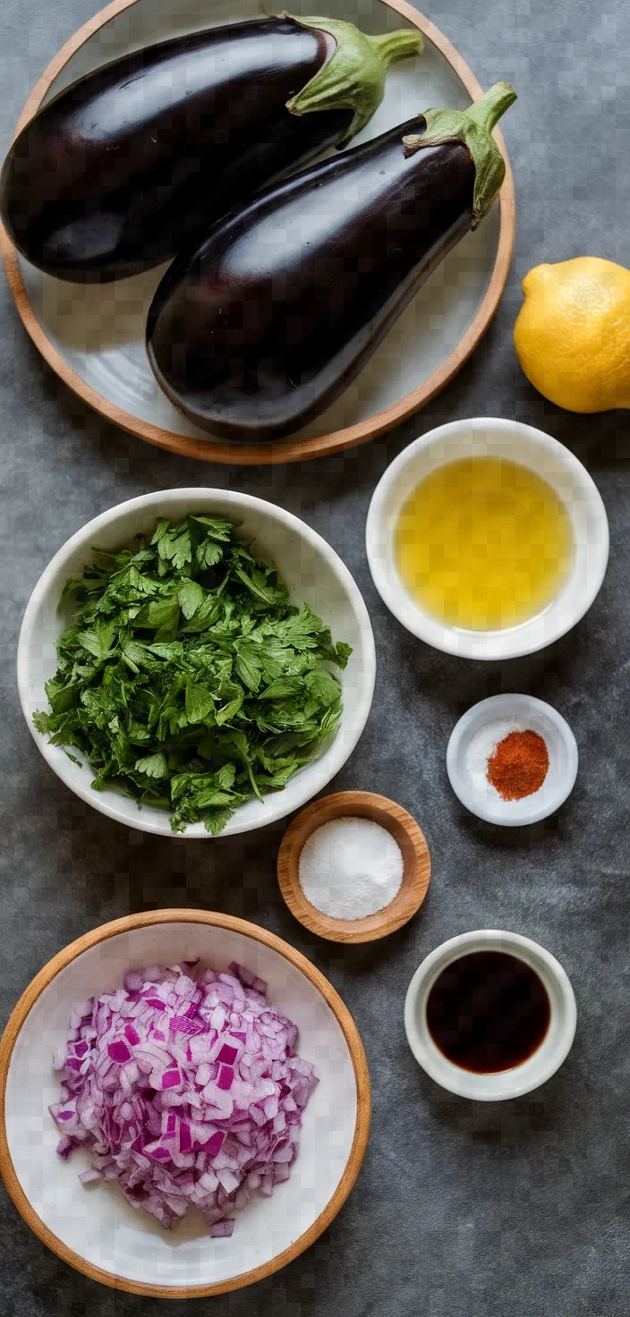 Ingredients photo for Melitzanosalata Recipe