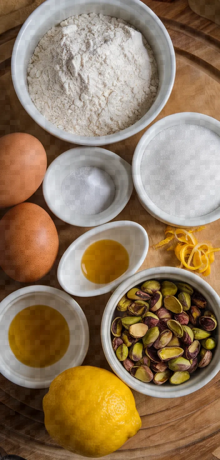 Ingredients photo for Ouzo And Pistachio Paximadia Recipe