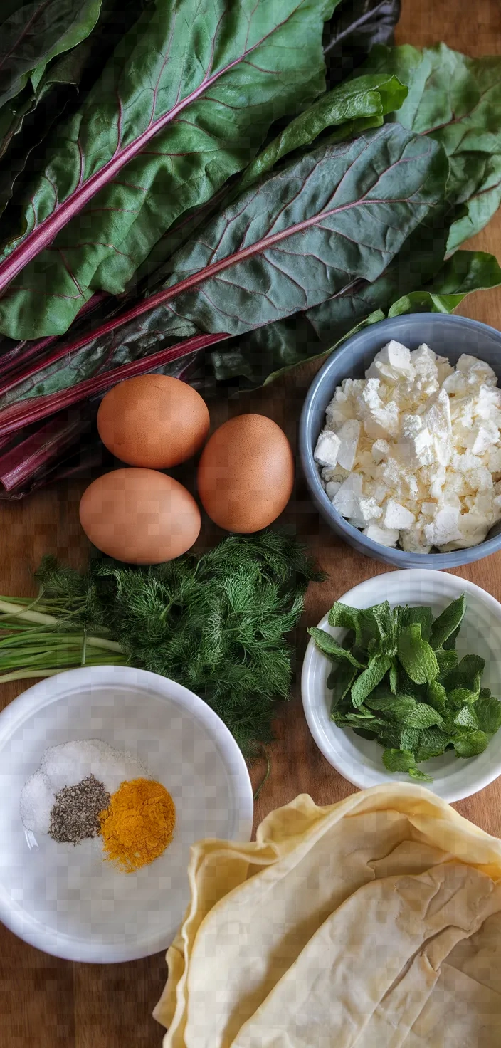 Ingredients photo for Sweet Chard Pie From Naxos Sefoukloti Recipe