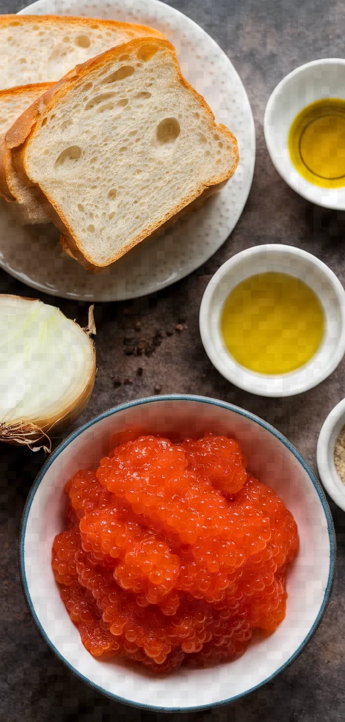 Ingredients photo for Taramasalata Greek Fish Roe Dip Recipe