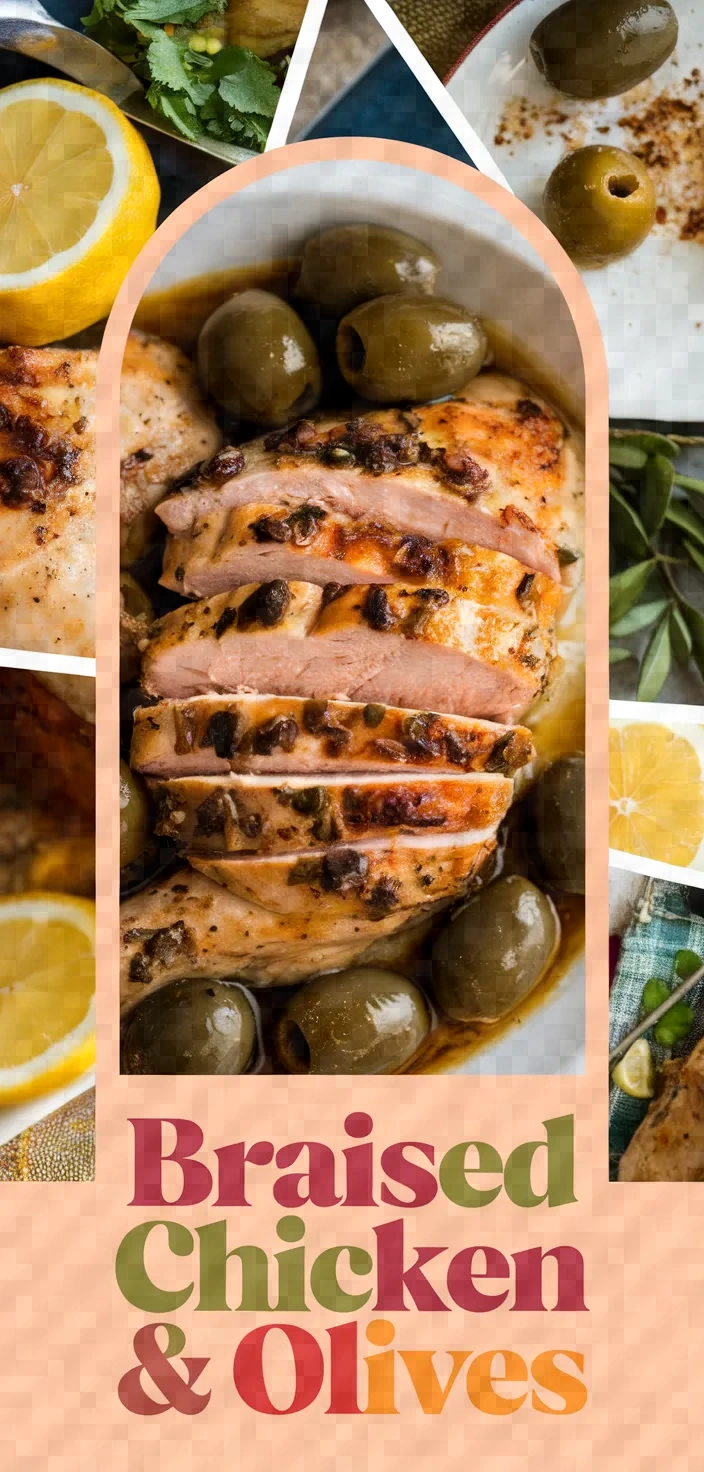 A photo of Easy Braised Chicken With Olives Recipe