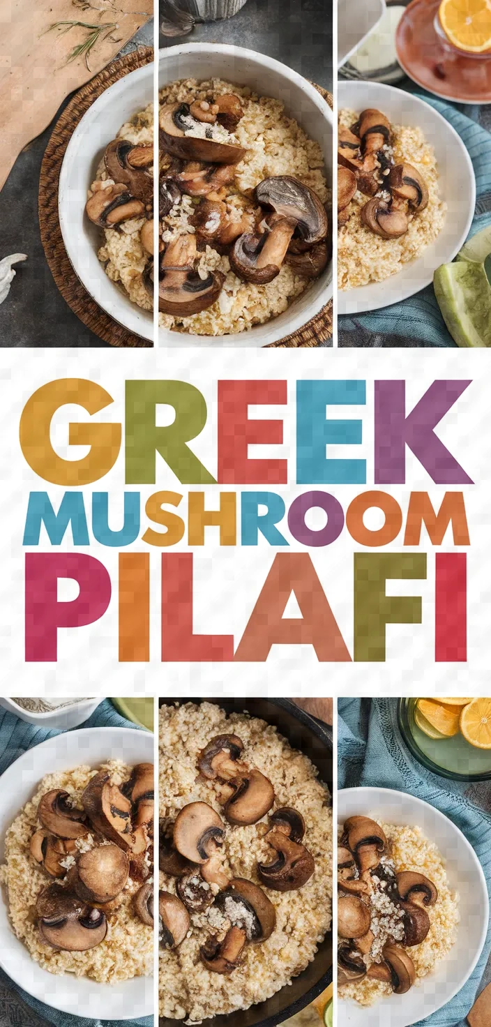 A photo of Greek Mushroom Pilafi Recipe