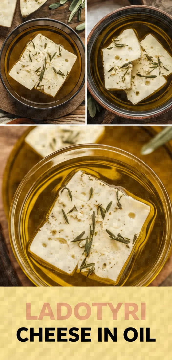 A photo of Ladotyri Cheese Preserved In Olive Oil Recipe