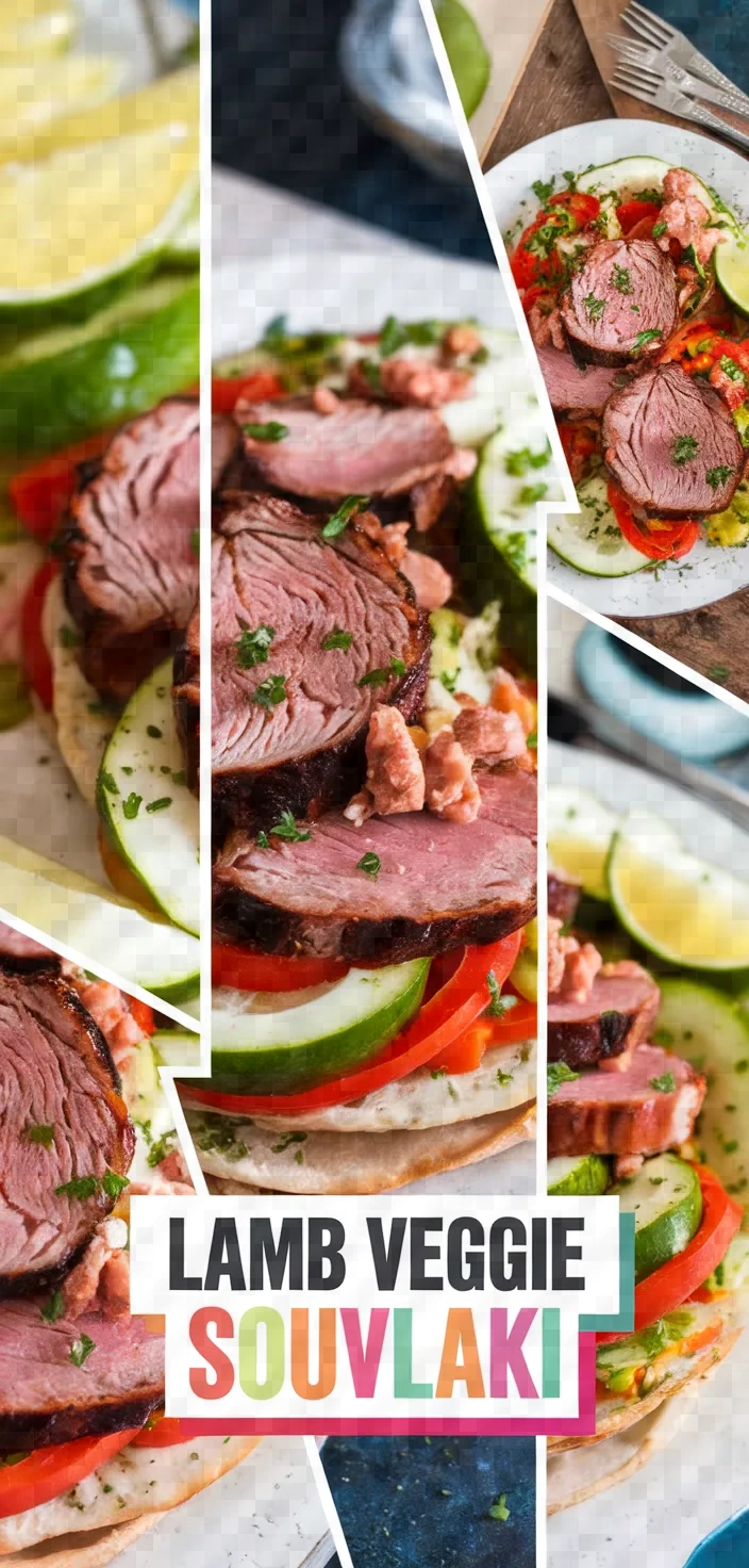 A photo of Lamb And Vegetable Souvlaki Recipe