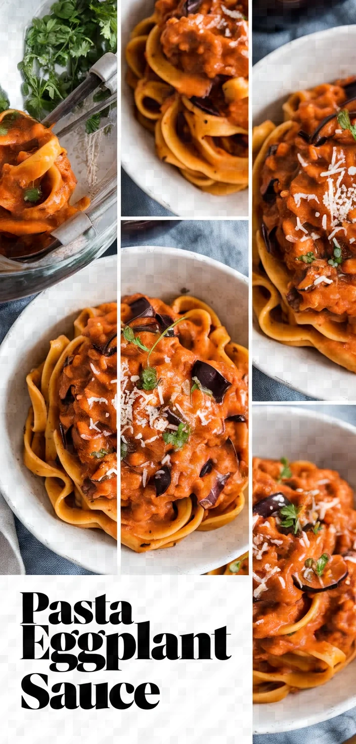 A photo of Pasta With Eggplant Sauce Recipe