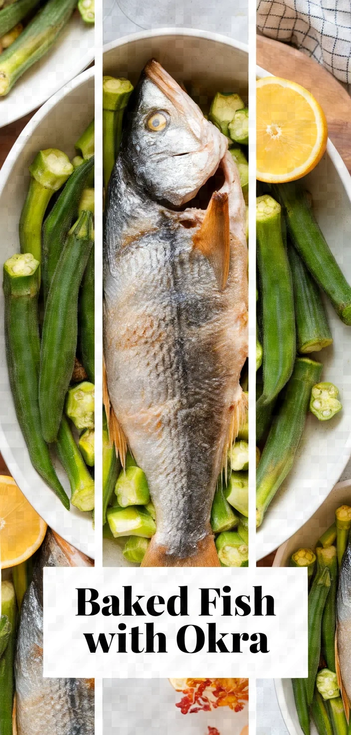A photo of Recipe Of The Day Fish Baked With Okra