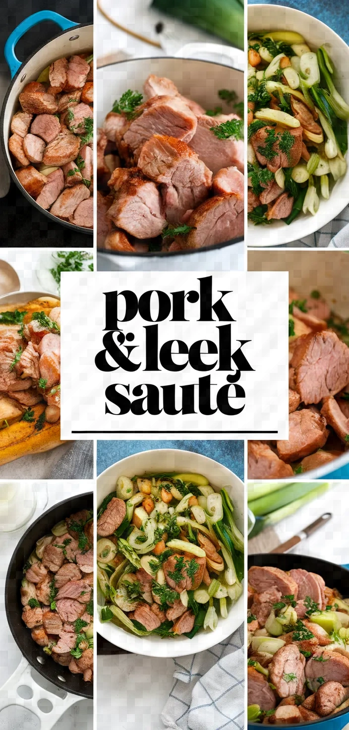 A photo of Recipe Of The Day Pan Fried Pork With Leek Prasotigania