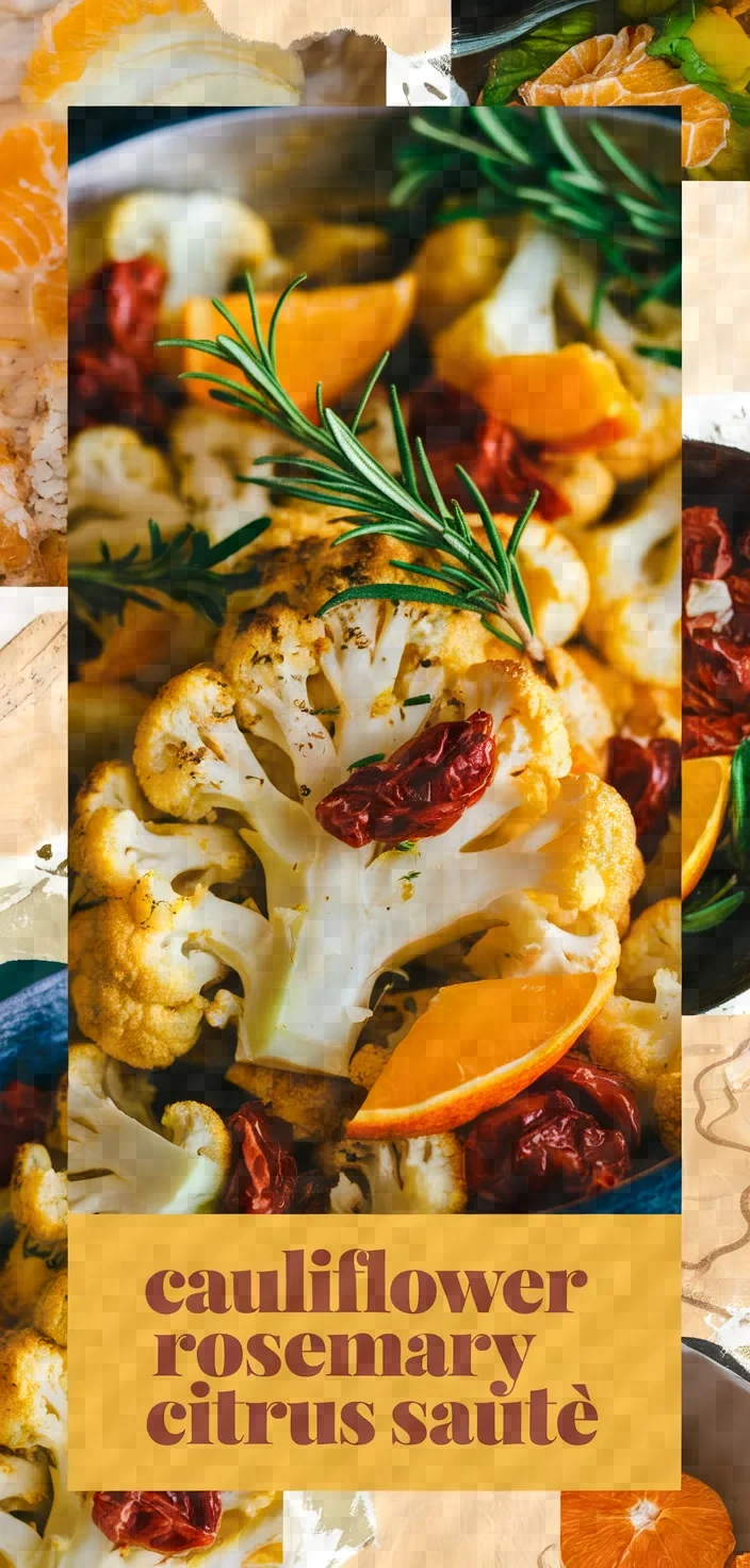 A photo of Sauteed Cauliflower With Rosemary Oranges Cumin And Dried Tomatoes Recipe