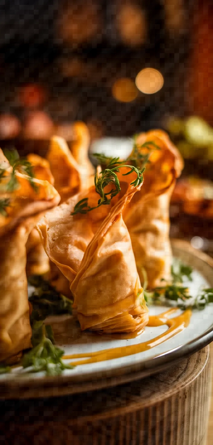 A photo of Tahini Phyllo Flutes Recipe