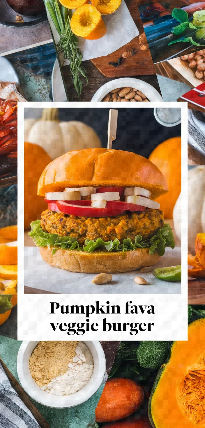 A photo of Vegetarian Burger With Pumpkin And Greek Fava Recipe