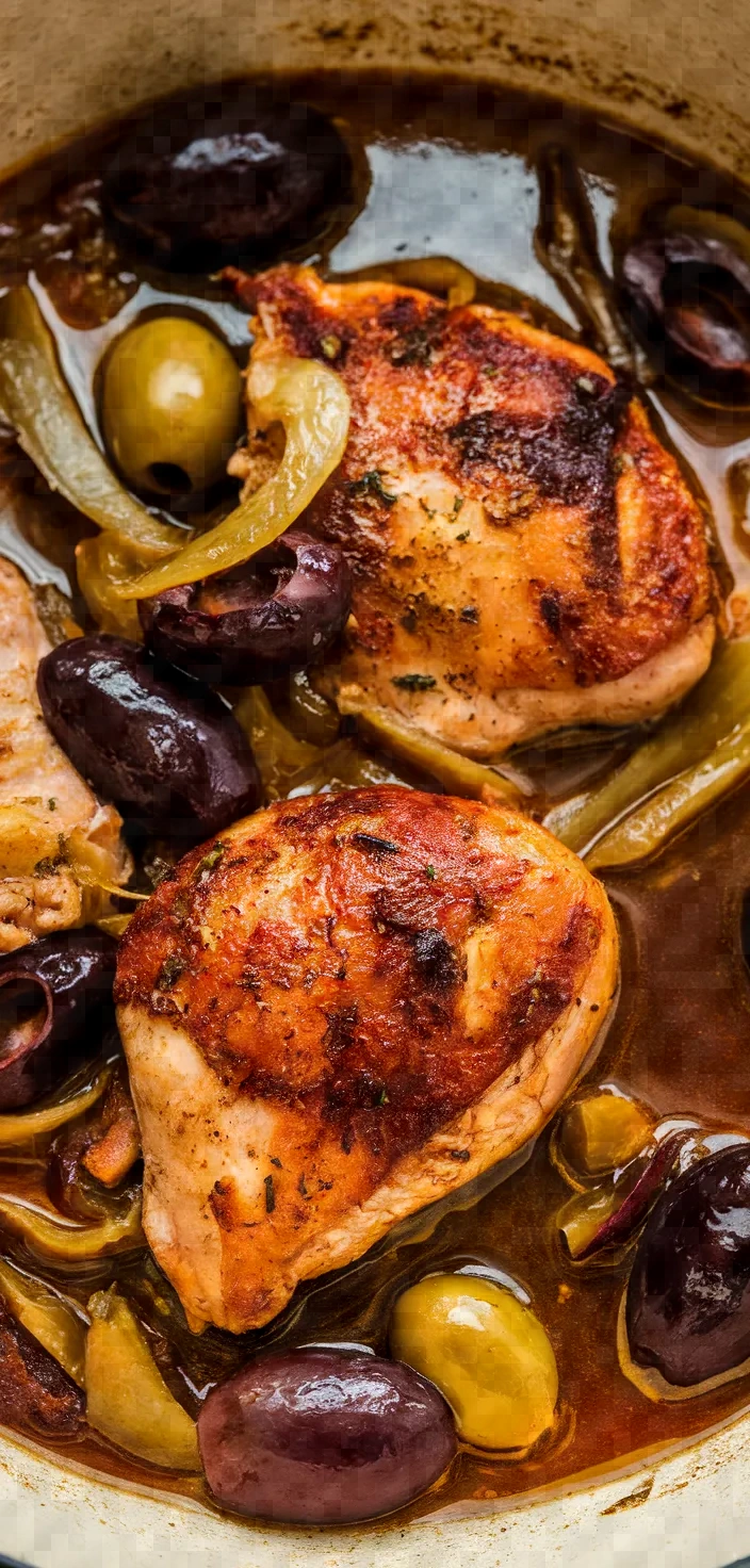 Easy Braised Chicken With Olives Recipe