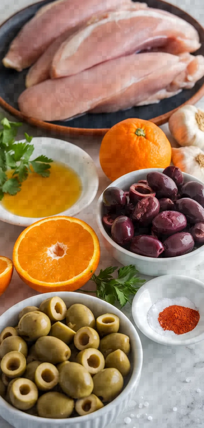 Ingredients photo for Easy Chicken With Olives And Orange Recipe