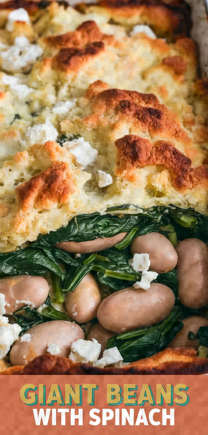 Giant Beans Baked With Spinach And Feta Recipe
