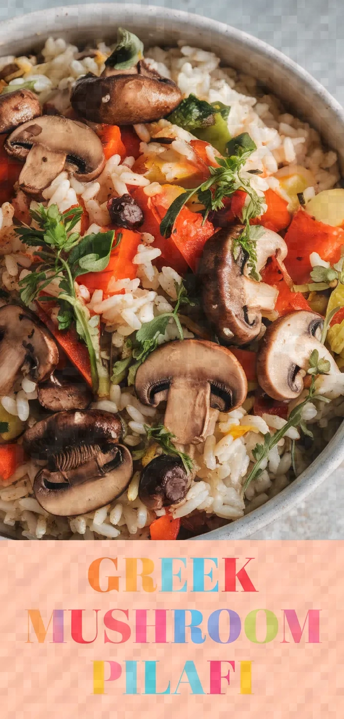 Greek Mushroom Pilafi Recipe