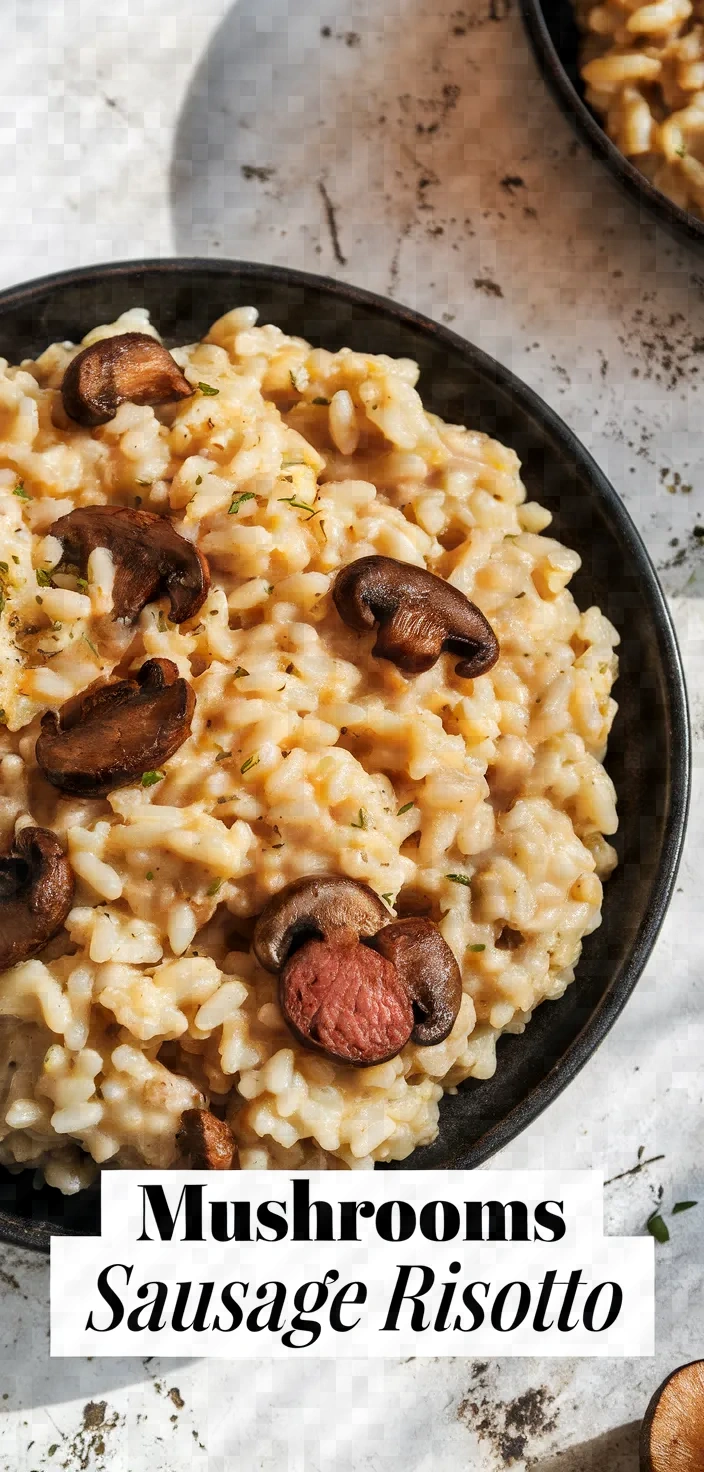 Mushrooms And Sausage Risotto Recipe