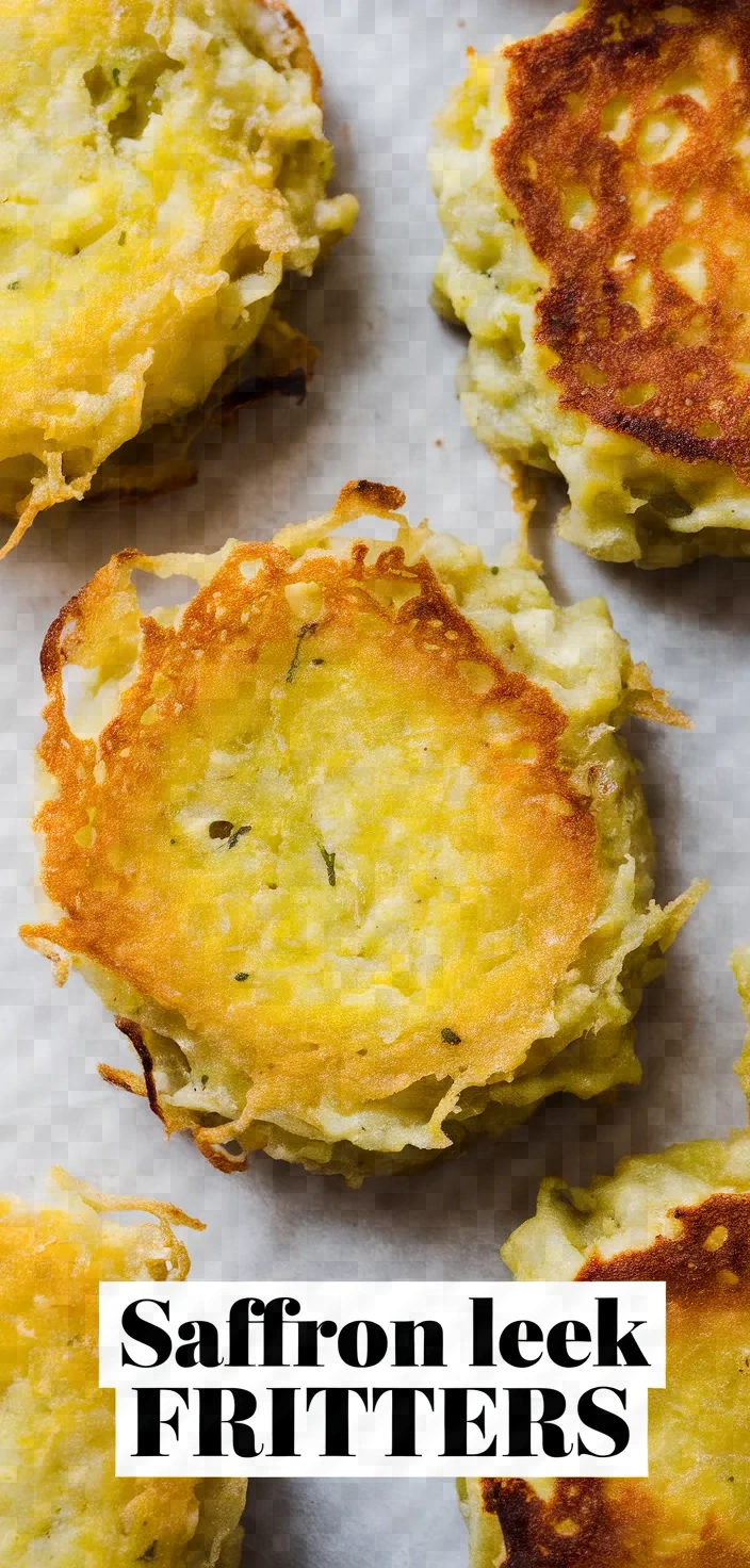 Saffron Leek Pilafi Fritters Recipe