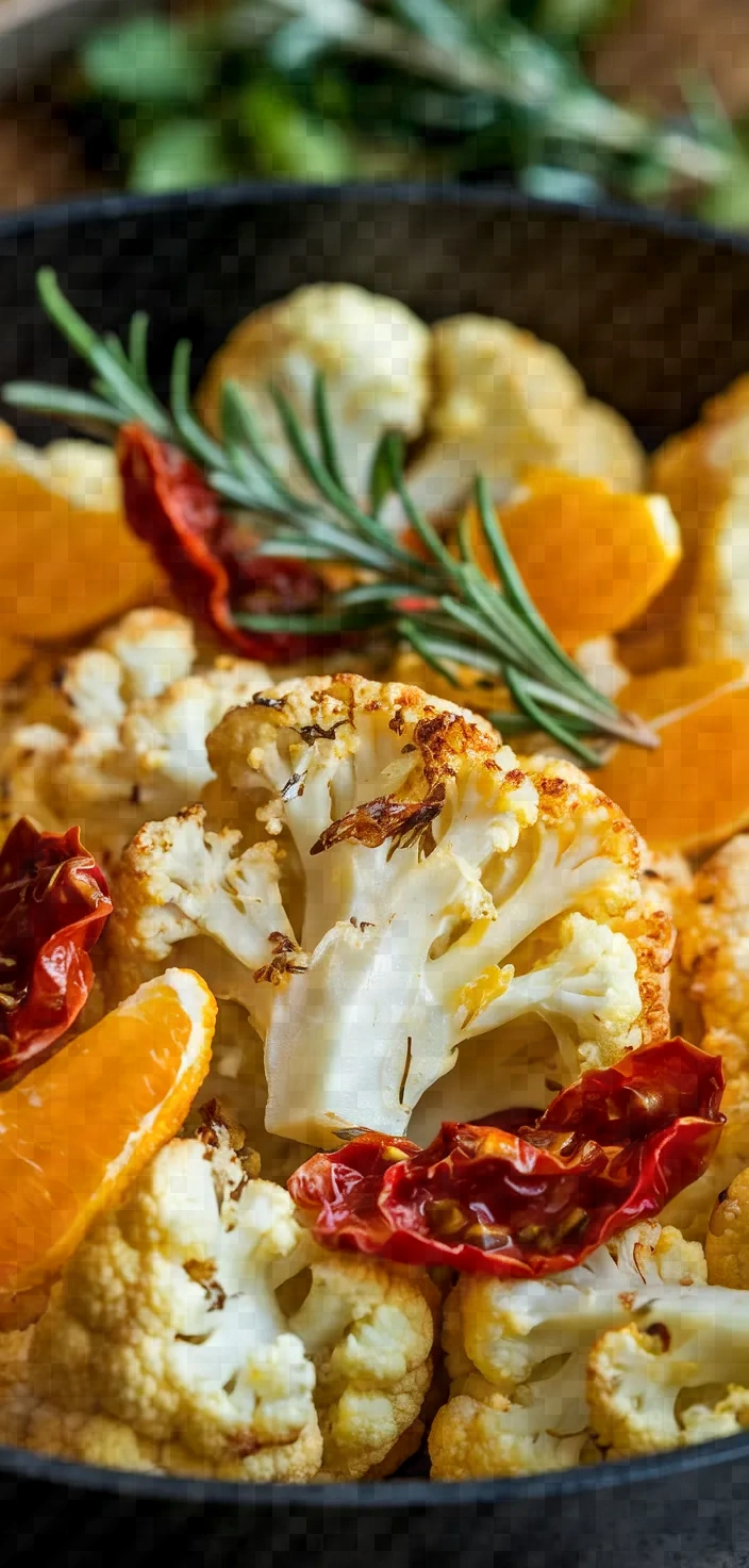Sauteed Cauliflower With Rosemary Oranges Cumin And Dried Tomatoes Recipe