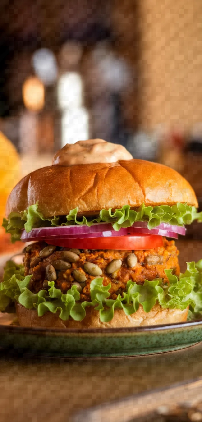 Vegetarian Burger With Pumpkin And Greek Fava Recipe