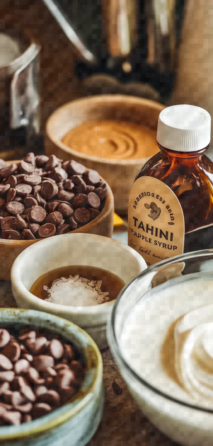 Ingredients photo for Chocolate Tahini Mousse Recipe