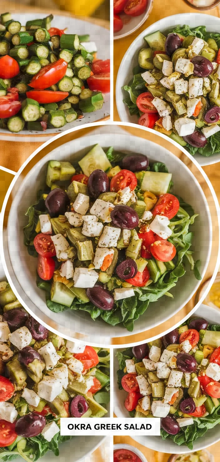 A photo of Crispy Okra Greek Salad Recipe