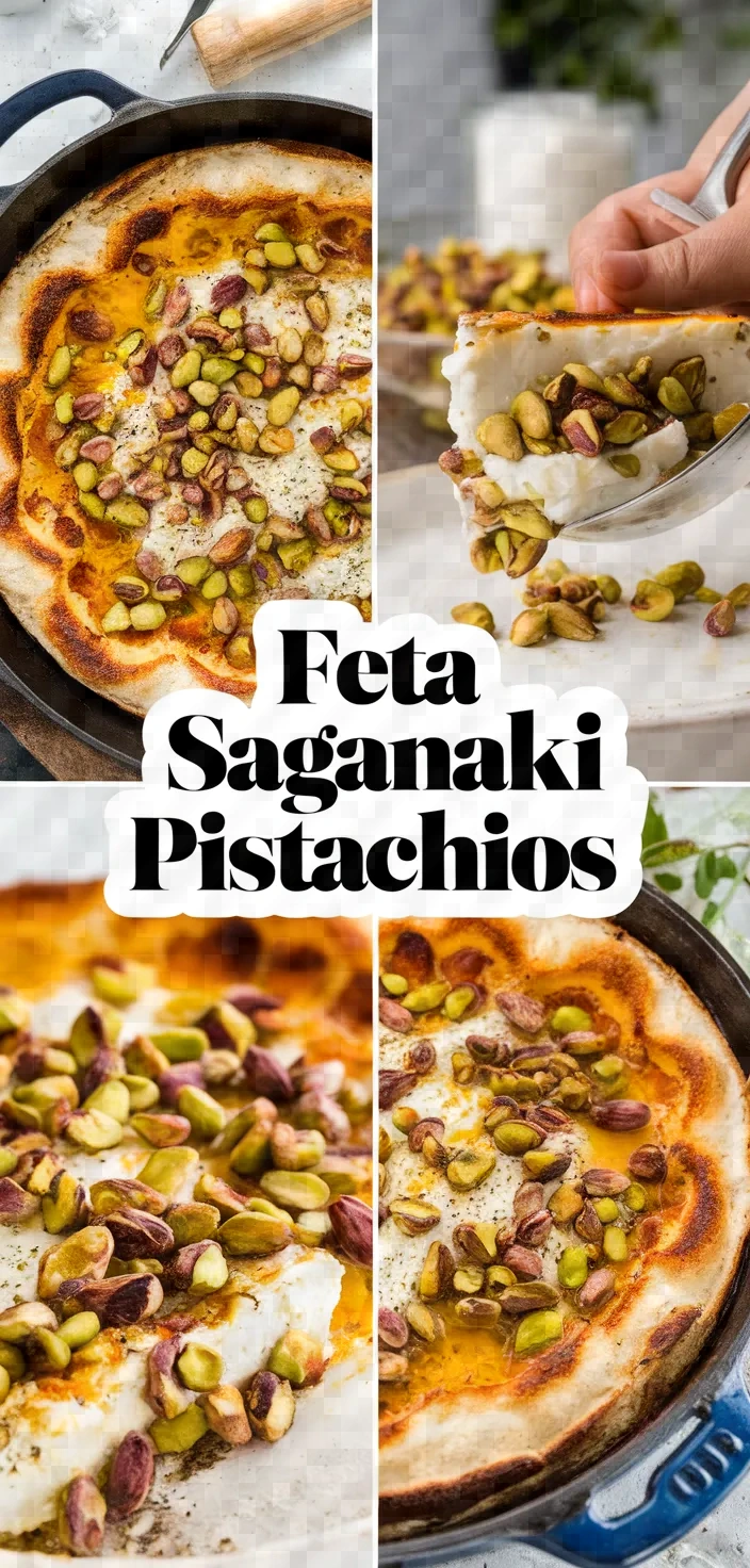 A photo of Feta Saganaki With Pistachios Recipe