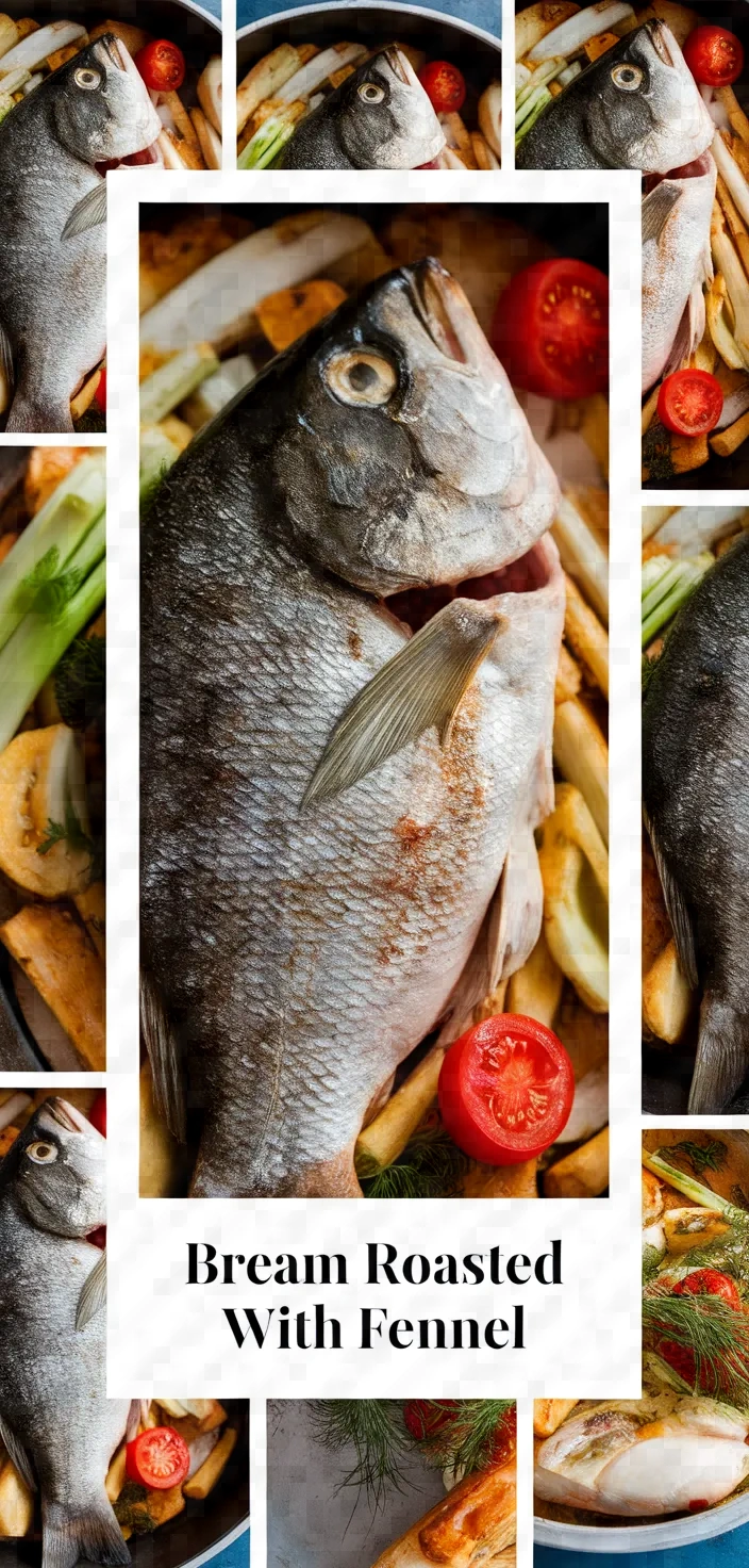 A photo of Gilthead Bream Tsipoura Roasted With Fennel And Tomatoes Recipe