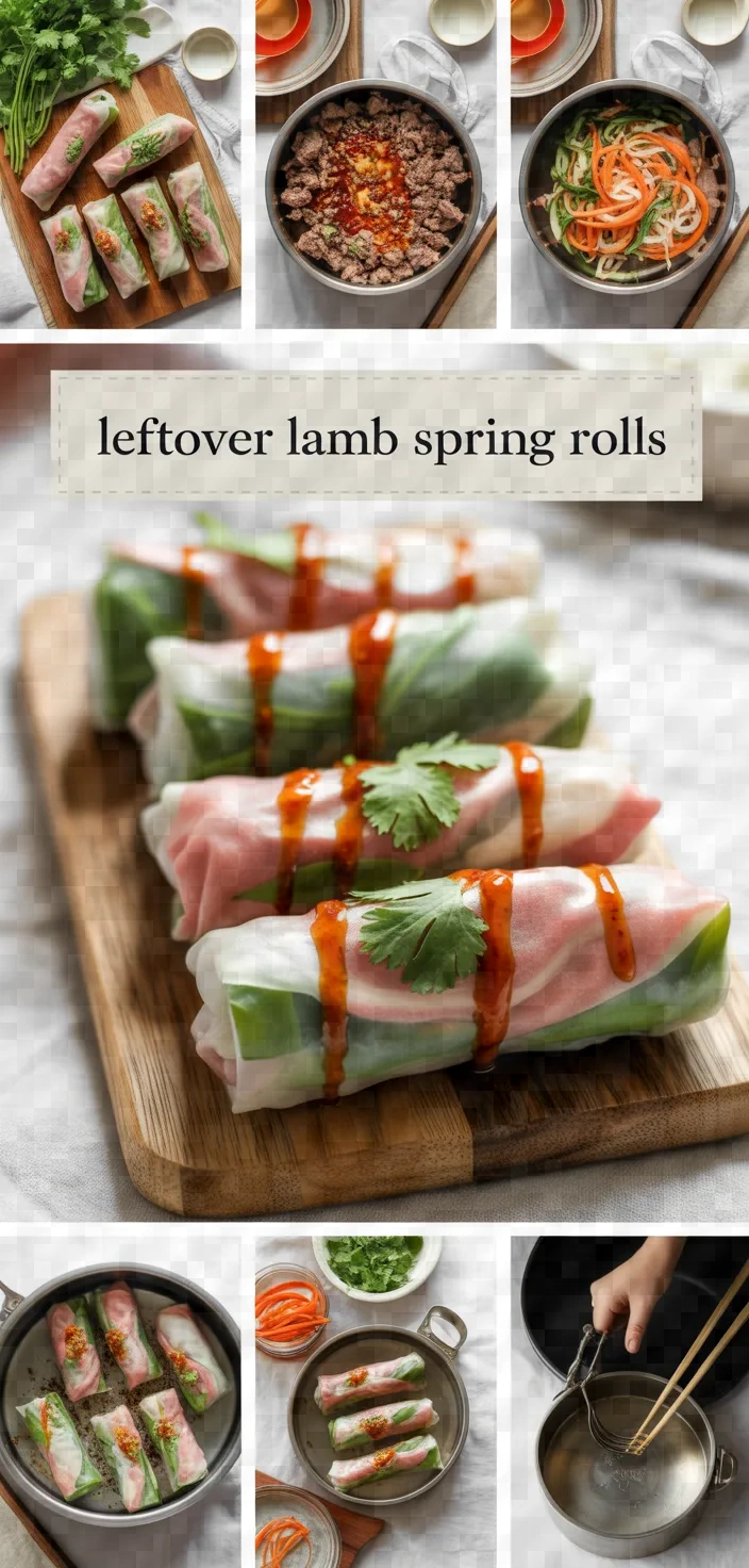 A photo of Leftover Lamb Spring Rolls Recipe