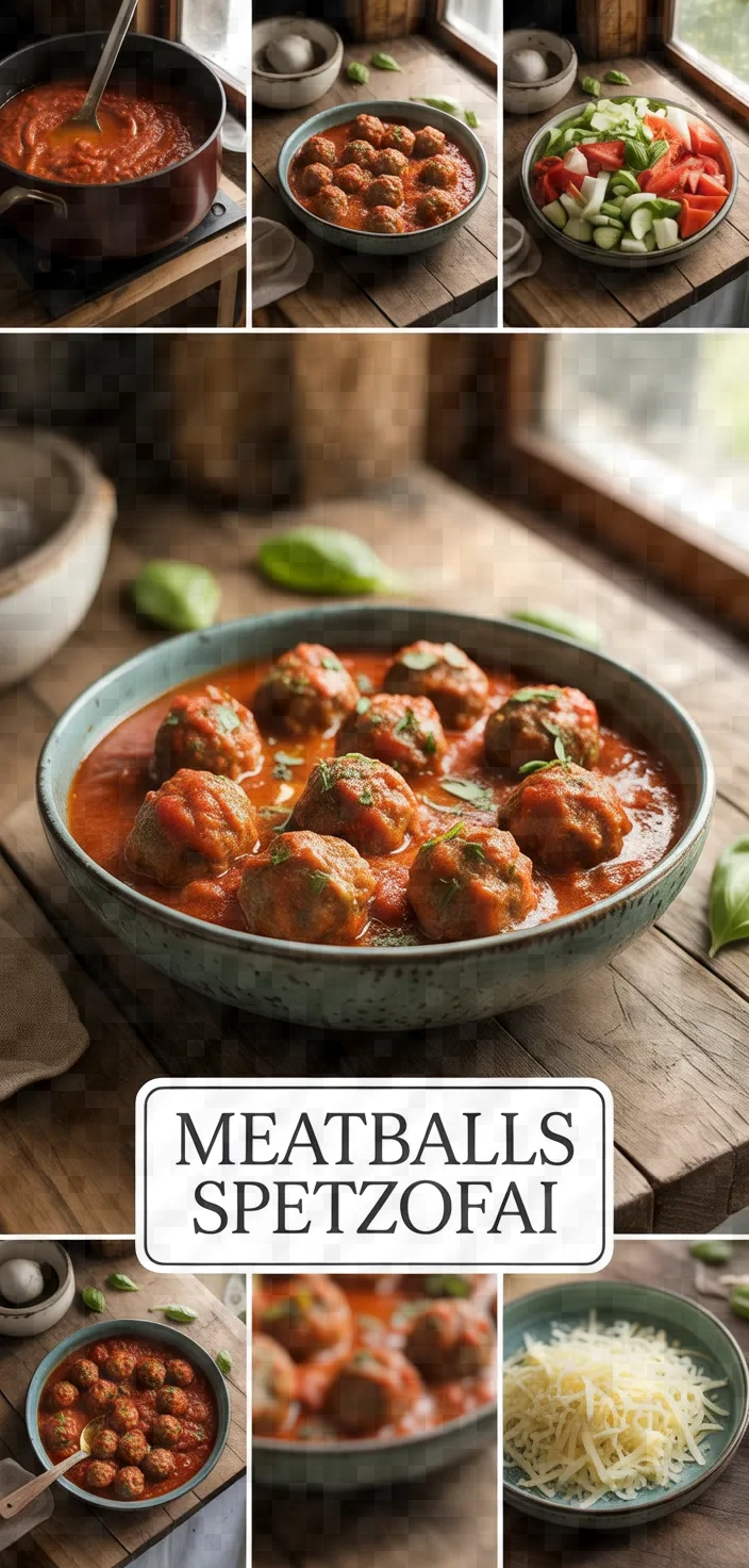 A photo of Meatballs Spetzofai Recipe