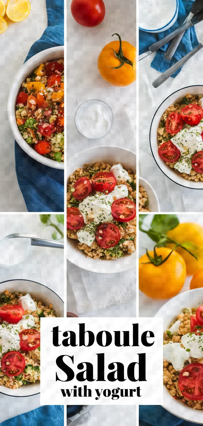 A photo of No Cook Taboule Salad With Tomatoes And Greek Yogurt Recipe