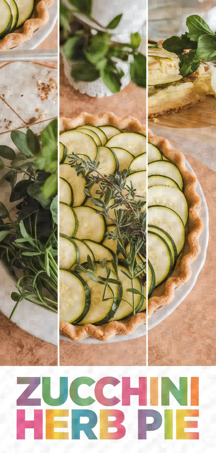 A photo of Open Faced Zucchini Herb Pie Recipe