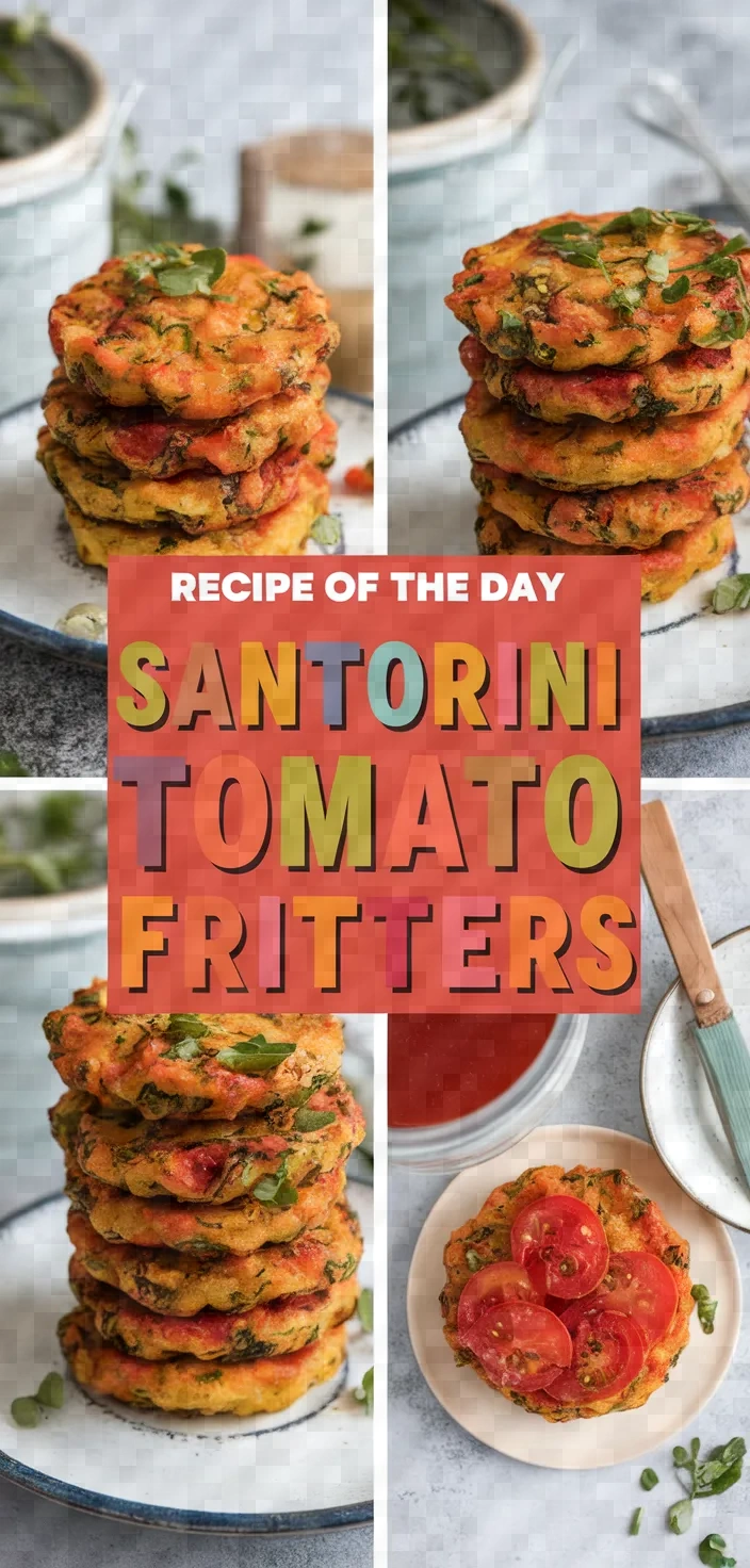 A photo of Recipe Of The Day Santorini Tomato Fritters
