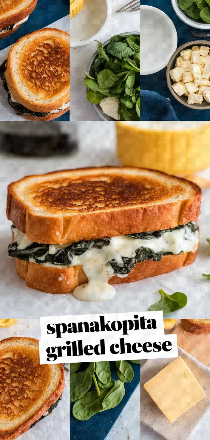 A photo of Spanakopita Grilled Cheese Recipe