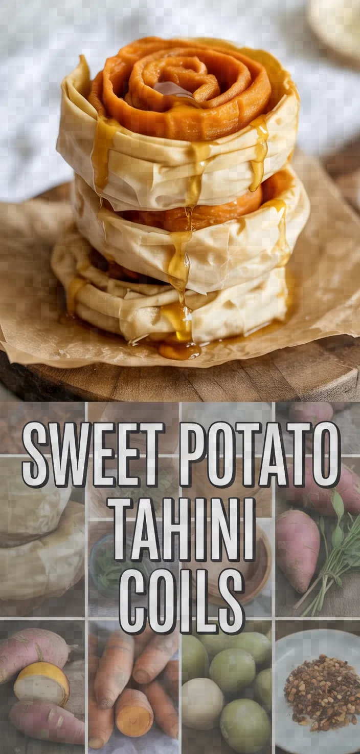 A photo of Sweet Potato Tahini Honey Phyllo Coils Recipe