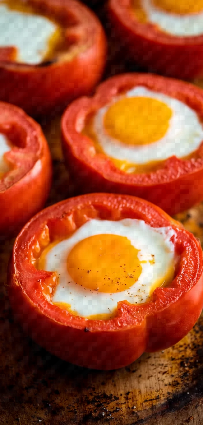 Eggs Baked Inside Tomatoes Recipe