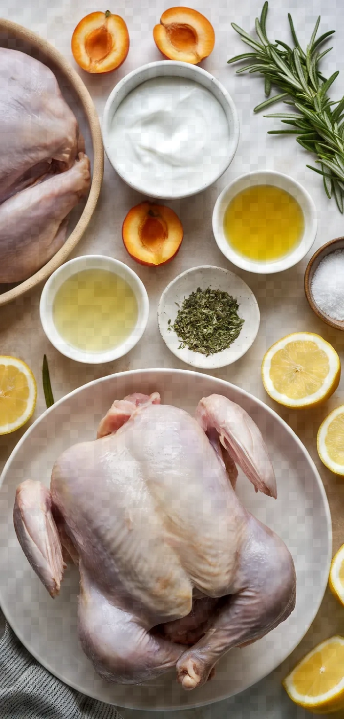 Ingredients photo for Greek Yogurt Apricot Roasted Chicken Recipe