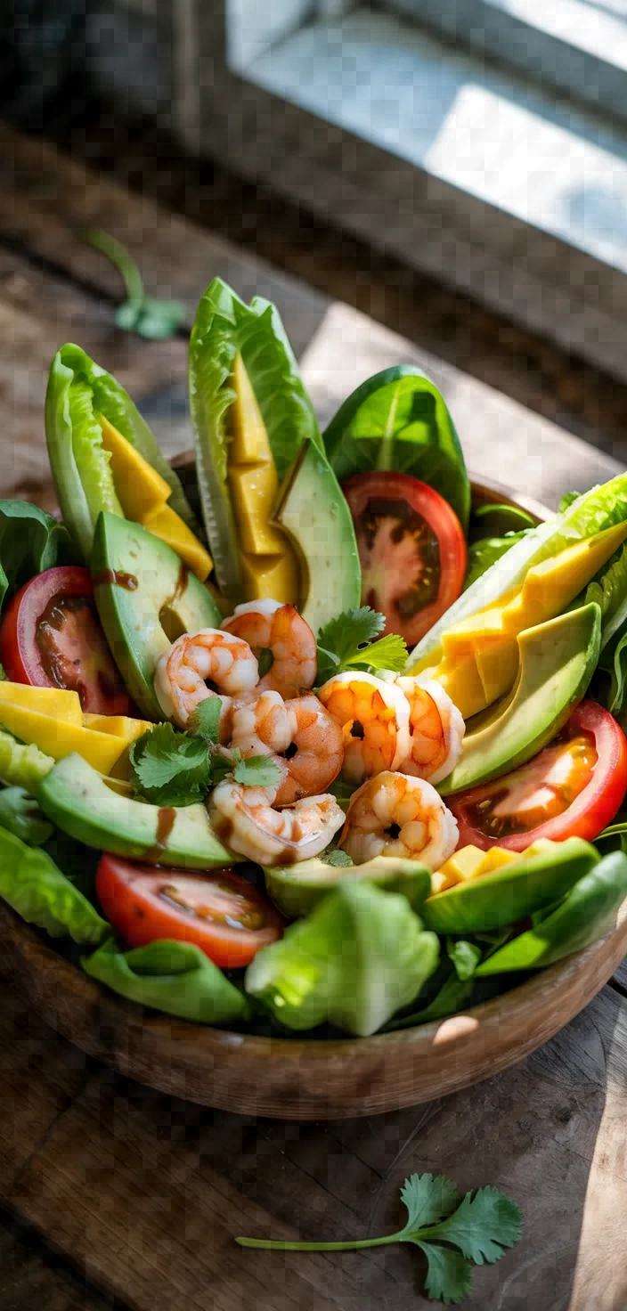 Photo of Lettuce Salad With Mango Avocado Shrimp Tomatoes Recipe