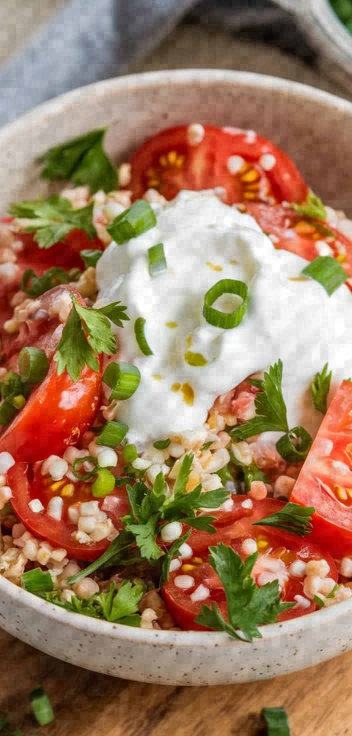 No Cook Taboule Salad With Tomatoes And Greek Yogurt Recipe