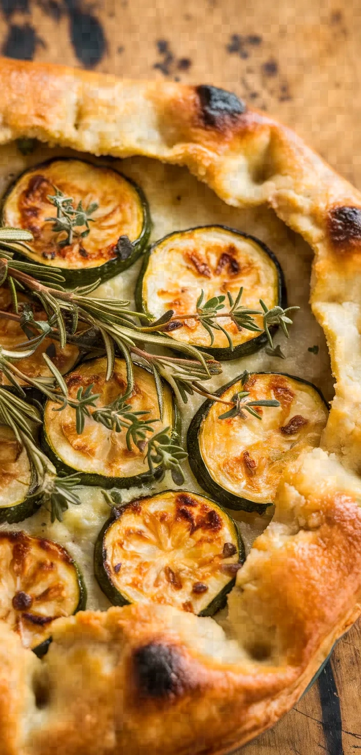Open Faced Zucchini Herb Pie Recipe