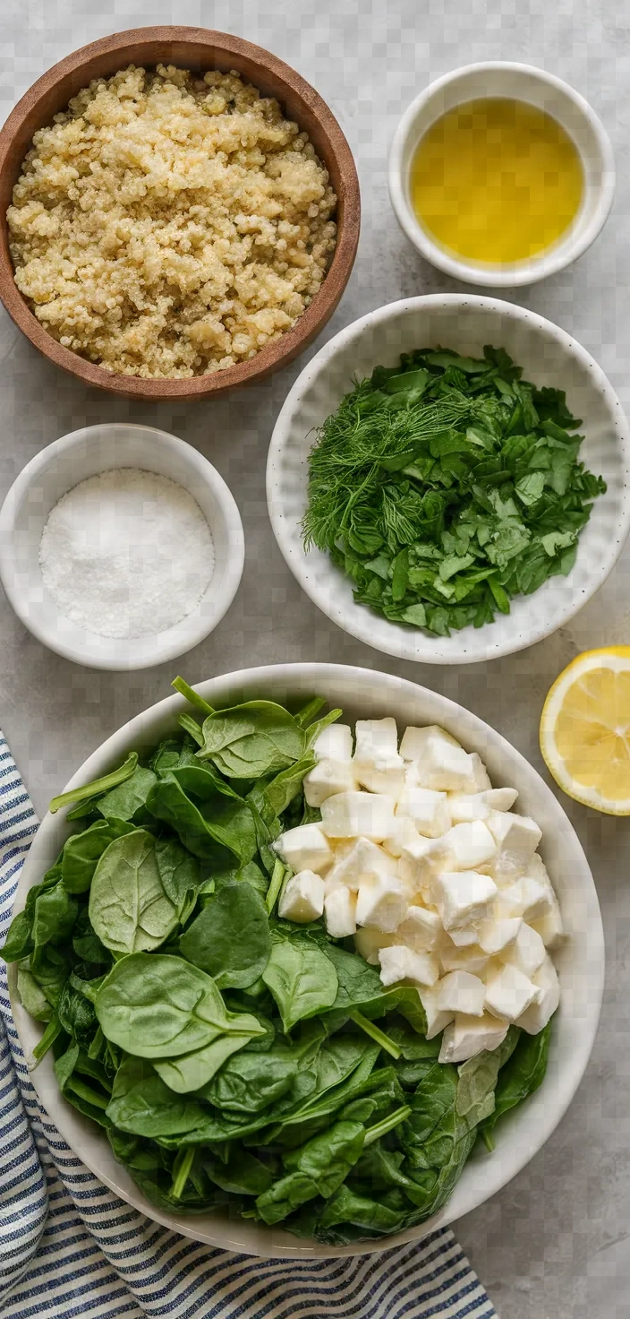 Ingredients photo for Quinoa Spanakorizo Recipe